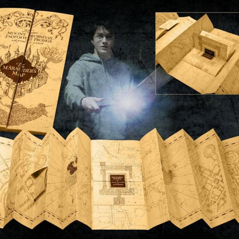 Harry Potter - Marauder's map (scale 1:1) / Harry Potter - mapa Huncwotów (skala 1:1)