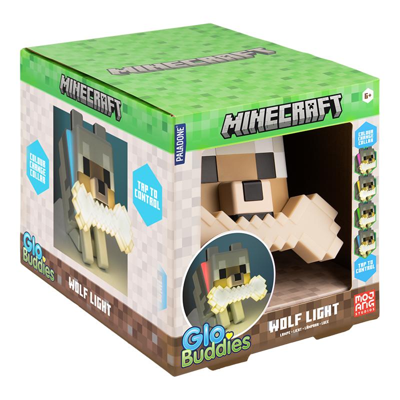 Minecraft Wolf GloBuddies Light (high: 14,30 cm) / Minecraft lampka GloBuddies - Wilk (wysokość: 14,30 cm)