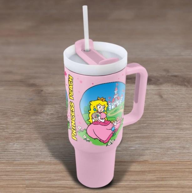 Super Mario (Peach) travel cup with straw (1180 ml) / Super Mario (Peach) kubek podróżny ze słomką (1180 ml)