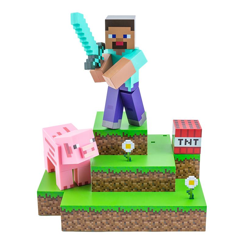 Minecraft Steve Diorama Figural Light (high: 30 cm) / lampa - diorama Minecraft Steve (wysokość: 30 cm)