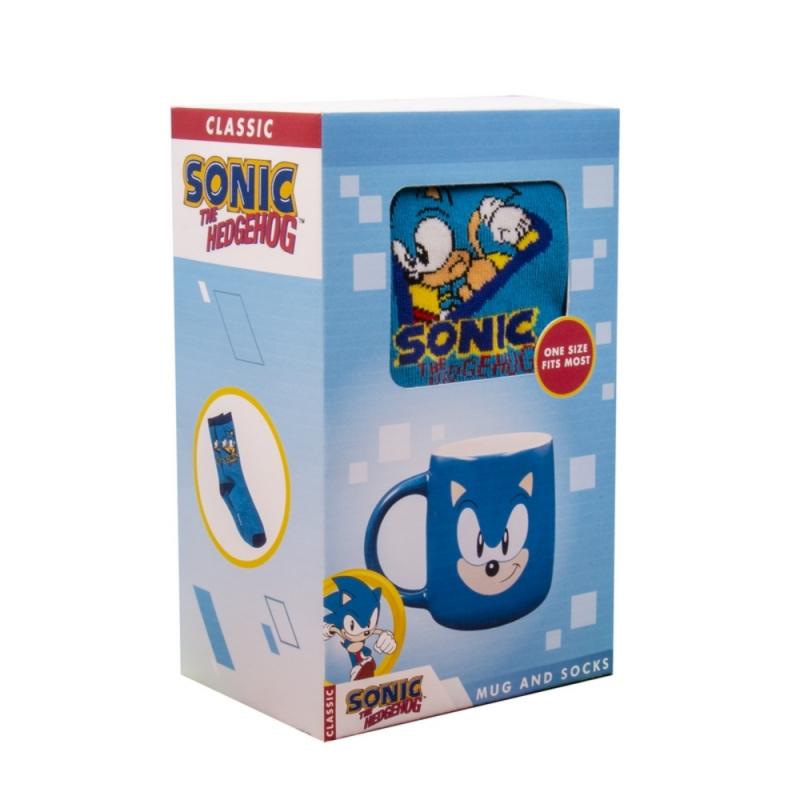 SONIC THE HEDGEHOG MUG & SOCKS GIFT SET / zestaw prezentowy Sonic The Hedgehog: kubek plus skarpetki