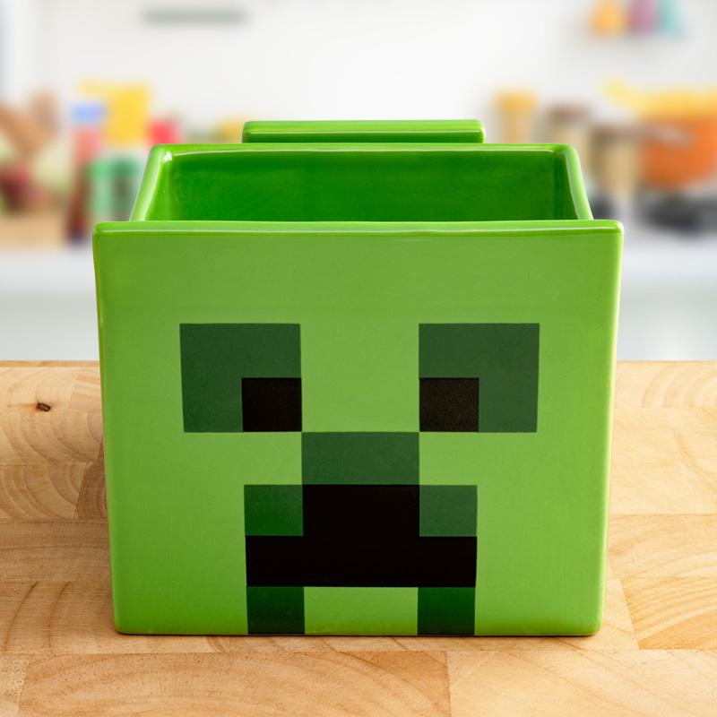 Minecraft Creeper Streaming Snack Bowl / Minecraft Creeper miska na przekąski z podpórką pod telefon