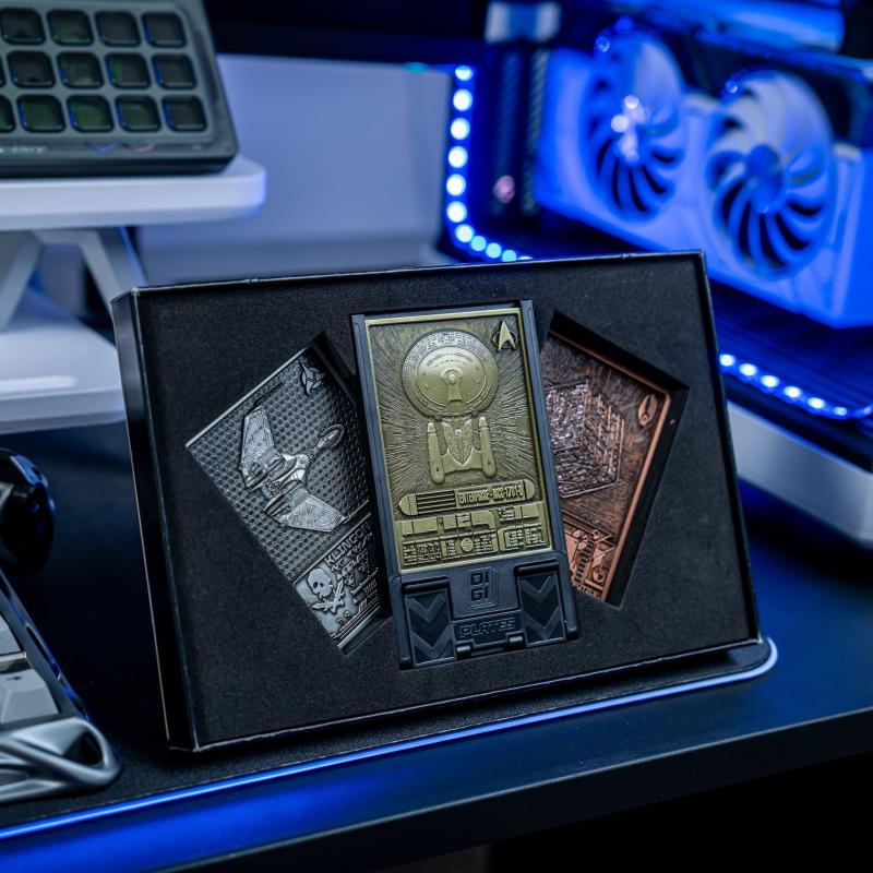 Star Trek - Digiplate Starter Pack: phone stand and metal plates set (3 pcs) / Star Trek zestaw: stojak na telefon plus 3 x płytki Digiplates