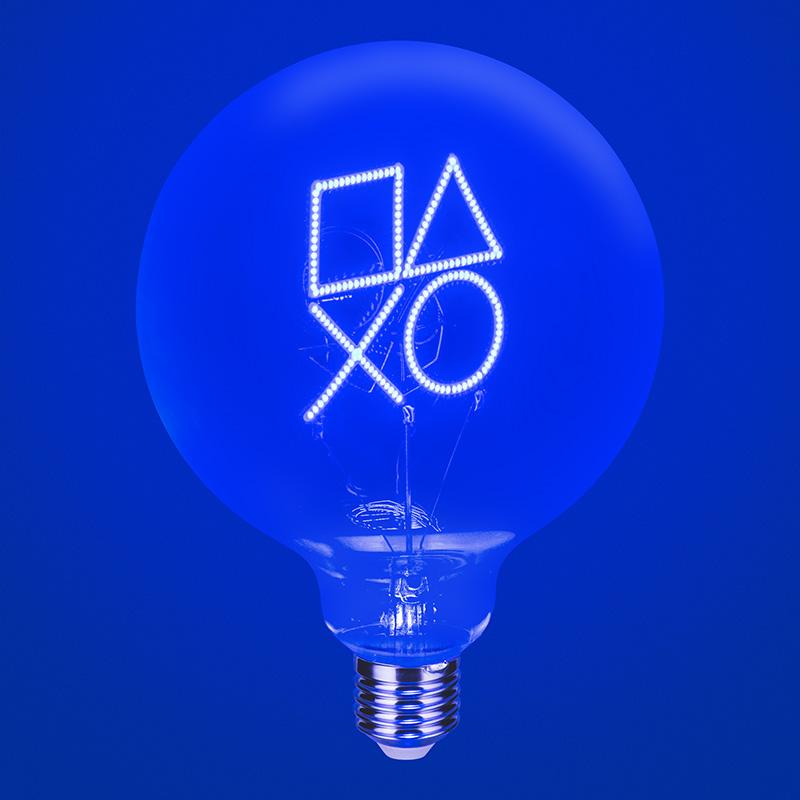 Playstation LED Neon Bulb Lamp (high: 24,3 cm) / Playstation lampka - żarówka neonowa (wysokość: 24,3 cm)