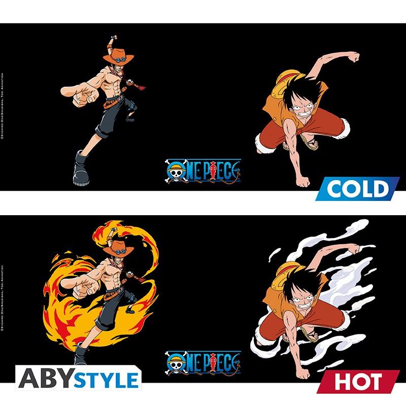 ONE PIECE Mug Heat Change (460 ml) Luffy & Ace / kubek termoaktywny One Piece (460 ml) Luffy i Ace - ABS