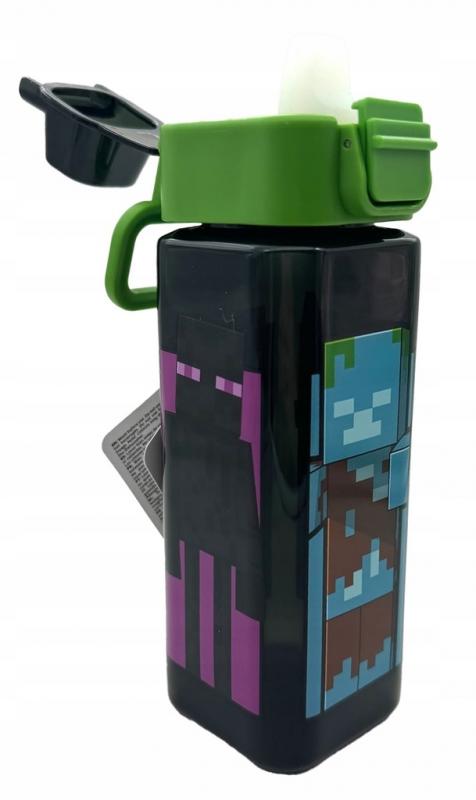 Minecraft square bottle (500 ml) - characters / Minecraft butelka (500 ml) - postaci