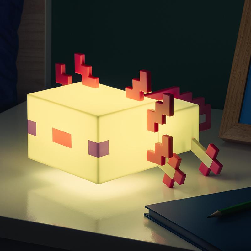 Minecraft Axolotl multicolor light (high: 13 cm) / lampka wielokolorowa Minecraft Axolotl (wysokość: 13 cm)