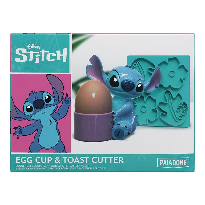 Disney Stitch Egg Cup and Toast Cutter Set / zestaw Disney Stitch: podstawka do jajka plus foremka do tostów