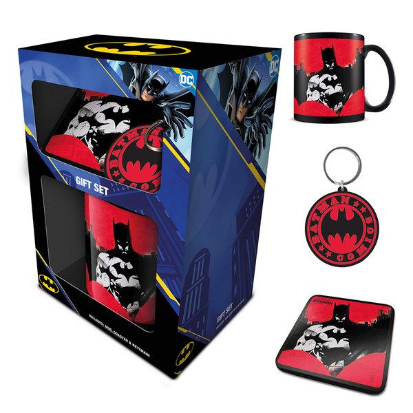 Batman (Red) gift set incl: mug,coaster,keychain / Zestaw prezentowy Batman zawiera: kubek, podkładka,brelok