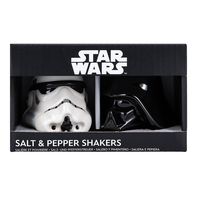 Star Wars Darth Vader and Stormtrooper Salt and Pepper Shake / zestaw Gwiezdne Wojny solniczka i pieprzniczka: Lord Vader i Szturmowiec