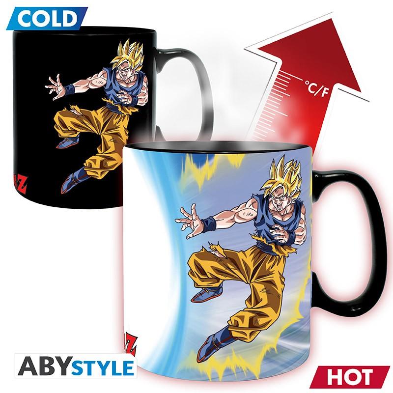 DRAGON BALL gift set: large Glass, 3D Keychain, heat change mug / zestaw prezentowy Dragon ball: duża szklanka, brelok 3D, kubek termoaktywny - ABS