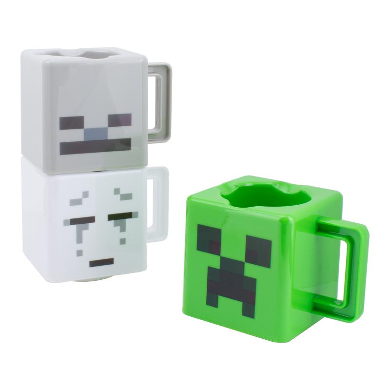 Minecraft Stacking Mugs x3 / zestaw kubków Minecraft (3 szt)