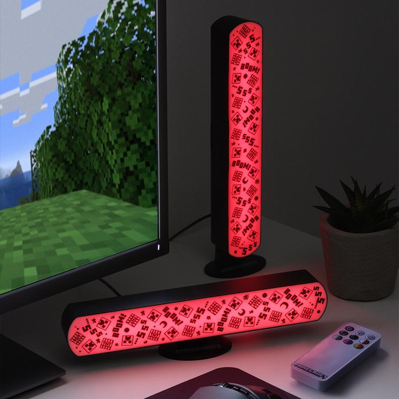 Minecraft multicolors Light Bar Set of 2 with Remote / Minecraft zestaw 2 lampek wielokolorowych z pilotem