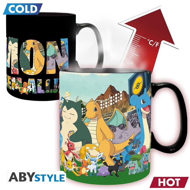 POKEMON Mug Heat Change (460 ml) -Gotta catch em all / Pokemon kubek termoaktywny (460 ml) - złap je wszystkie - ABS