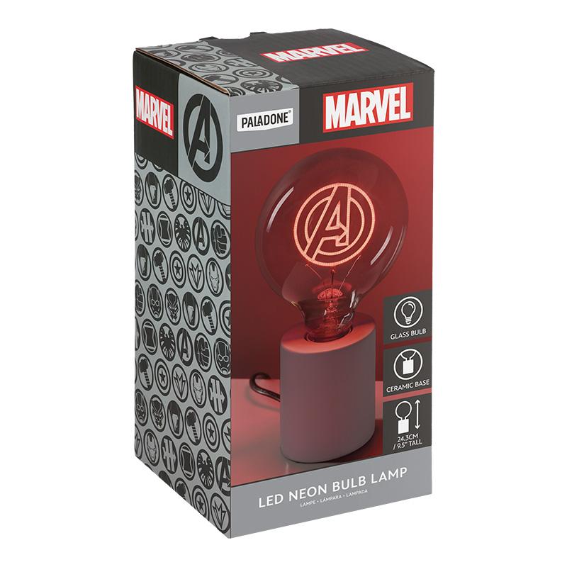 Marvel Avengers LED Neon Bulb Lamp (high: 24,3 cm) / Marvel Avengers lampka - żarówka neonowa (wysokość: 24,3 cm)