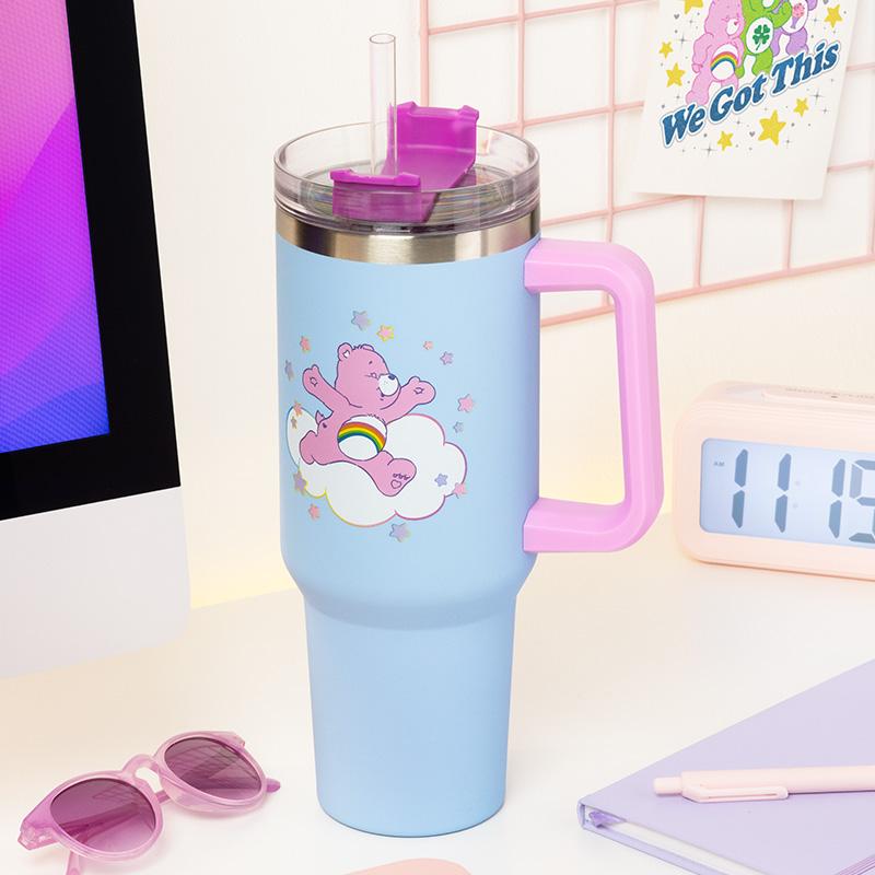 Care Bears (1200 ml) Insulated Cup and Straw / Troskliwe Misie kubek podróżny ze słomką (1200 ml)