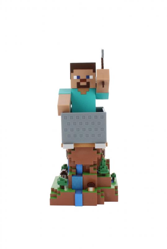 Minecraft - Steve phone & controller holder (high: 20 cm) / Minecraft stojak na telefon - kontroler (wysokość: 20 cm) - Steve