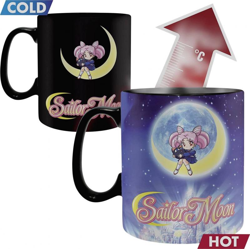 SAILOR MOON Mug Heat Change 460 ml Sailor&Chibi / kubek termoaktywny Czarodziejka z Księżyca Sailor&Chibi - ABS