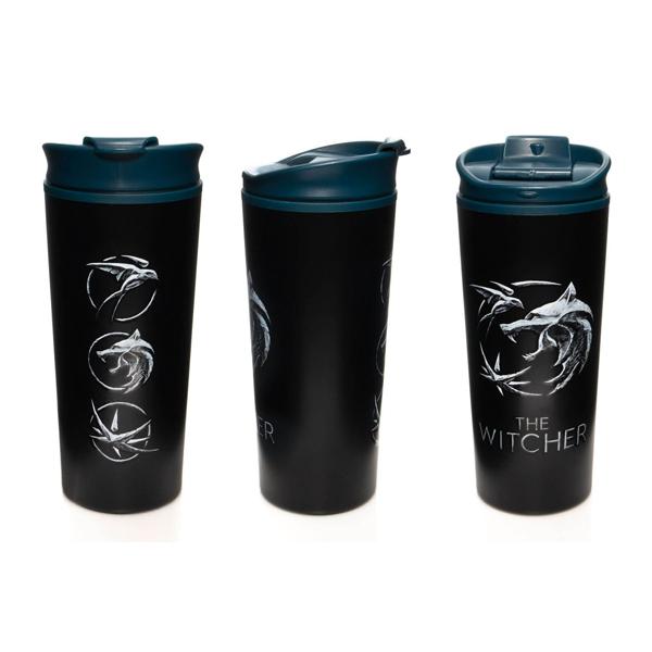 THE WITCHER (SIGILS) METAL TRAVEL MUG / kubek termiczny metalowy Wiedźmin