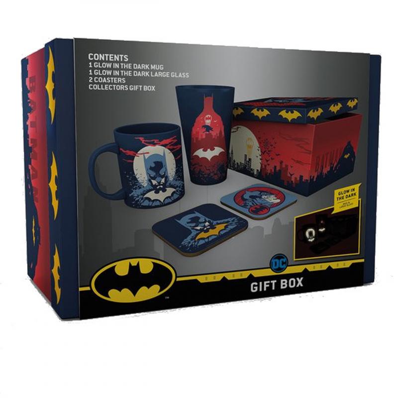 Batman Dc Comics gift set: xxl glass, mug, 2 x coasters / zestaw prezentowey Dc Comics Batman: szklanka XXL, kubek, 2 x podkładka - ABS