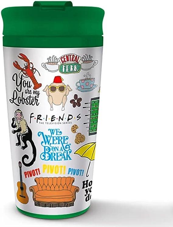 FRIENDS (ICONOGRAPHIC) METAL TRAVEL MUG / kubek termiczny Przyjaciele - ICONOGRAPHIC - metalowy