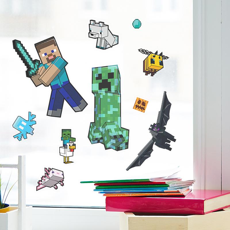 Minecraft Window Cling Decals Set / zestaw naklejek Minecraft (okienne)