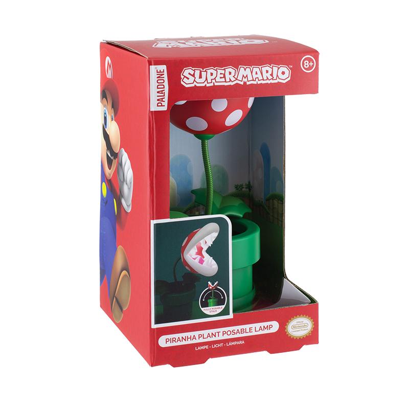 Super Mario Piranha Plant Posable Lamp (high: 21,3 cm) / Lampka Super Mario pirania (wysokość: 21,3 cm)