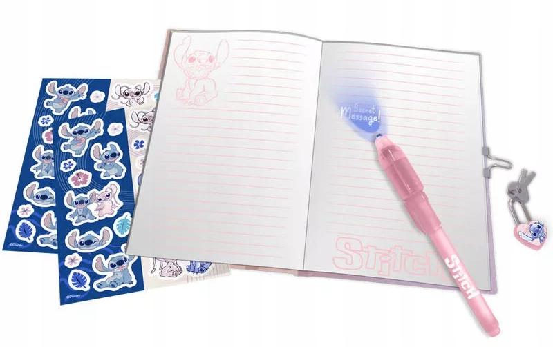 Disney Stitch secret diary with magic pen / Disney Stitch zestaw pamiętnik z magicznym długopisem