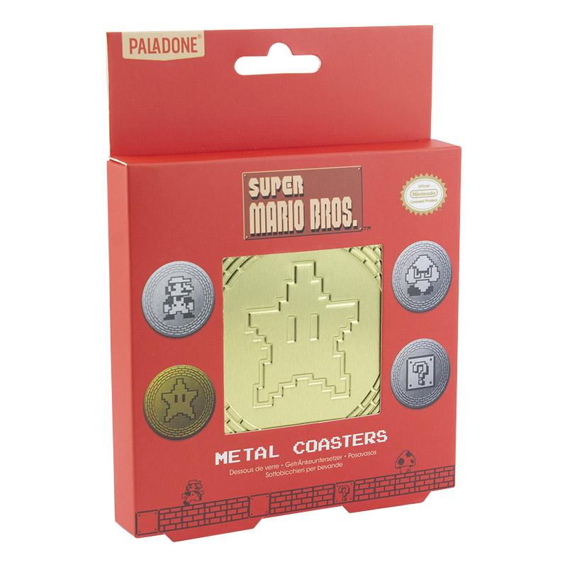 Super Mario Metal Coasters (4 pcs) / zestaw metalowych podkładek Super Mario (4 szt)