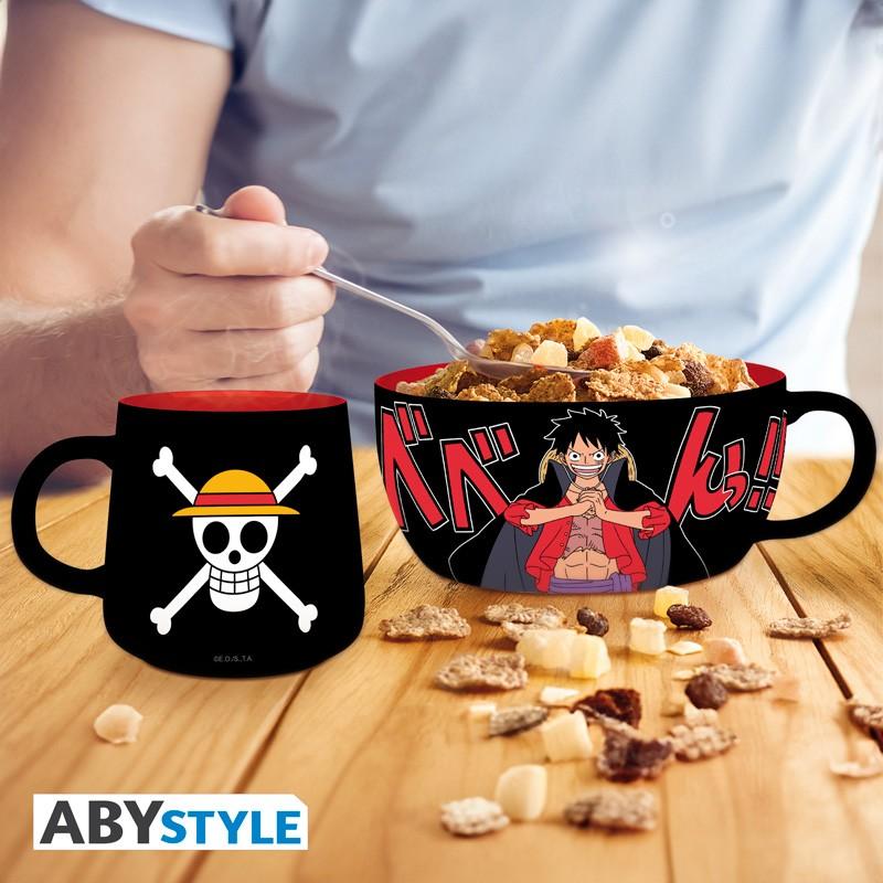 ONE PIECE breakfast set: mug + bowl - Luffy / zestaw śniadaniowy One Piece: miska + kubek - Luffy - ABS