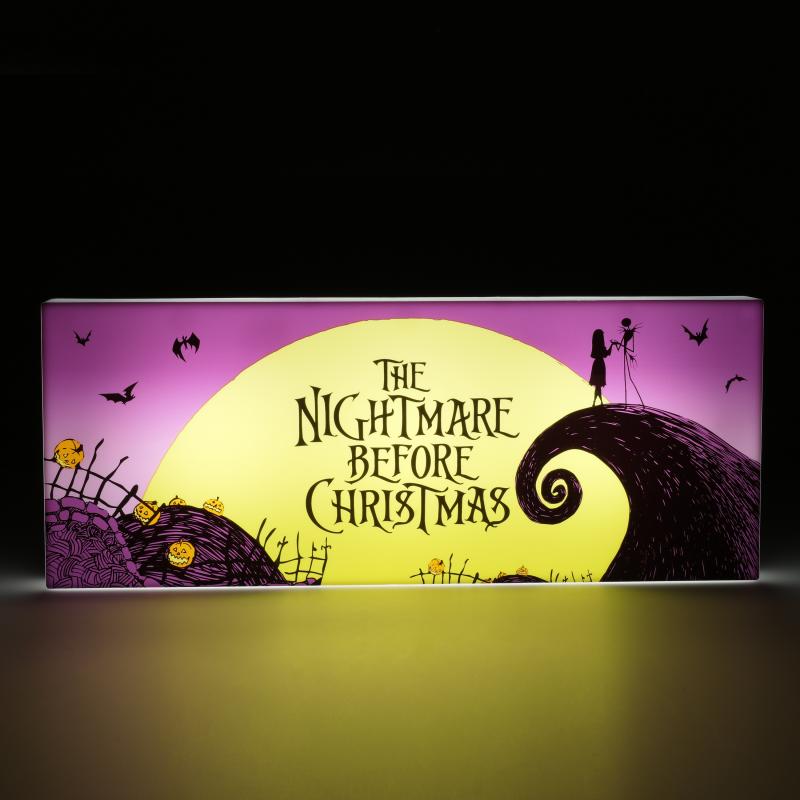 The Nightmare Before Christmas Logo Light / Lampka Miasteczko Halloween - logo