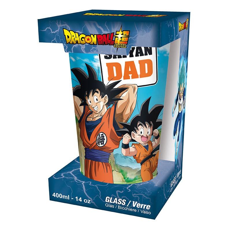 DRAGON BALL SUPER Large Glass (400 ml) - SAIYAN DAD / Szklanka (400 ml) Dragon Ball Super - Saiyan Dad - ABS