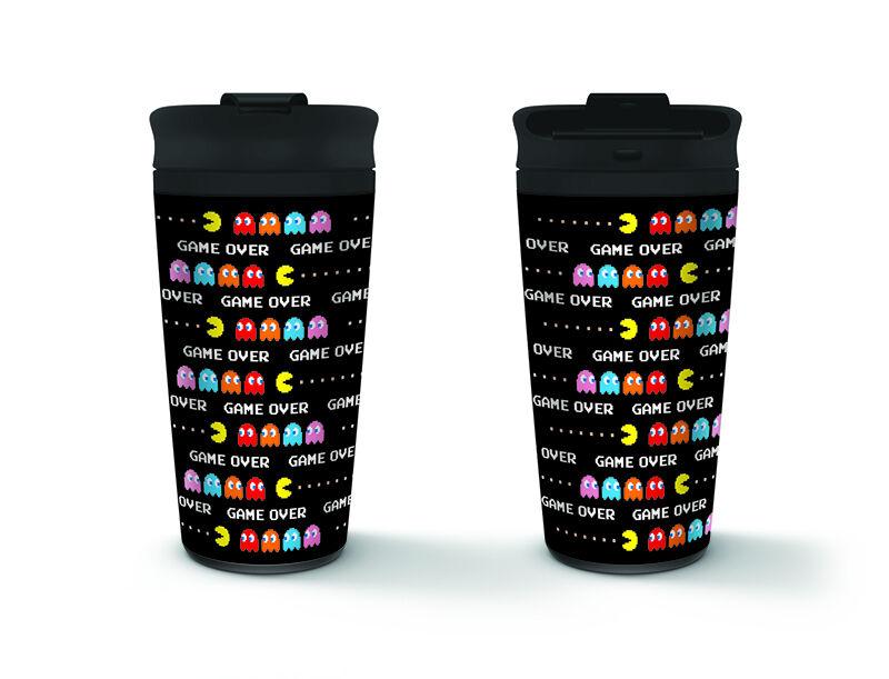 PAC-MAN (GAME OVER) METAL TRAVEL MUG / kubek termiczny (metalowy) Pac-man GAME OVER