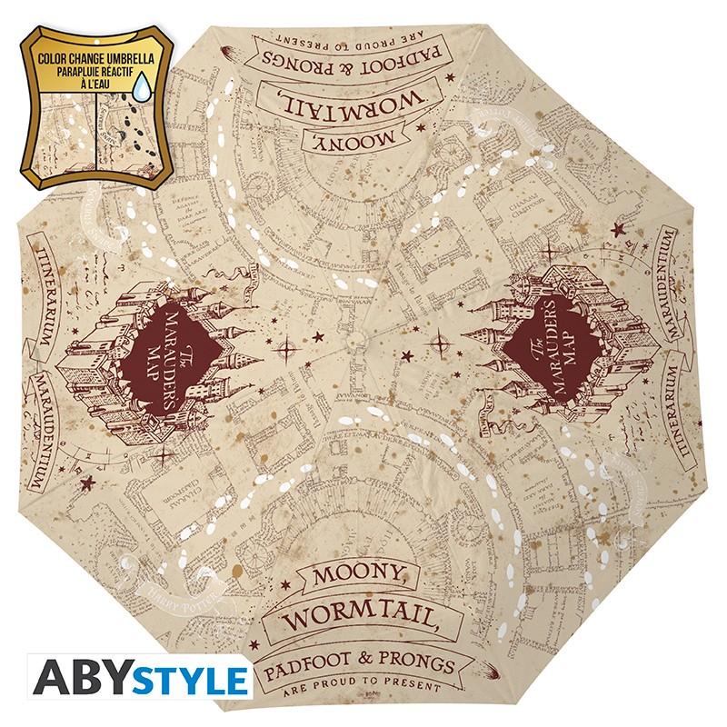 HARRY POTTER Color change Umbrella - The Marauder's Map / Harry Potter parasol zmieniający kolor Mapa Huncwotów - ABS