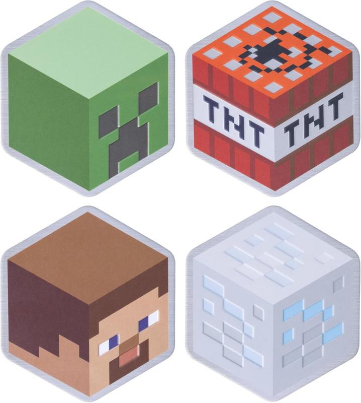 Minecraft Metal Coasters set (4 pcs) / zestaw 4 podkładek Minecraft