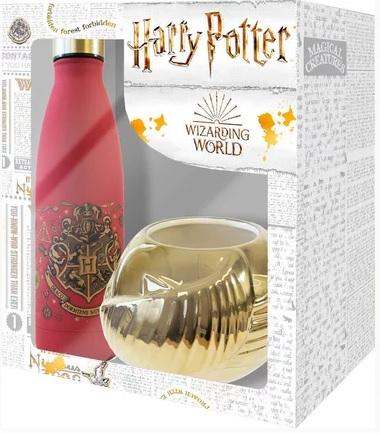 Harry Potter gift set: golden snitch 3D mug plus bottle / Zestaw prezentowy Harry Potter: kubek 3D złoty znicz plus butelka