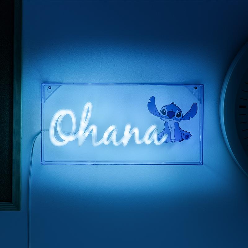 Disney Stitch Ohana LED Neon Light / lampka neonowa Disney Stitch - Ohana