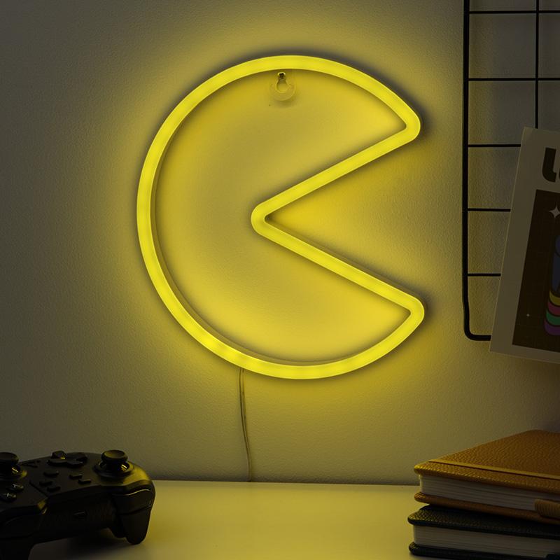 Pac-Man Wall Mountable LED Neon Light (high: 21,50 cm) / Pac-man neonowa lampka ścienna (wysokość: 21,5 cm)