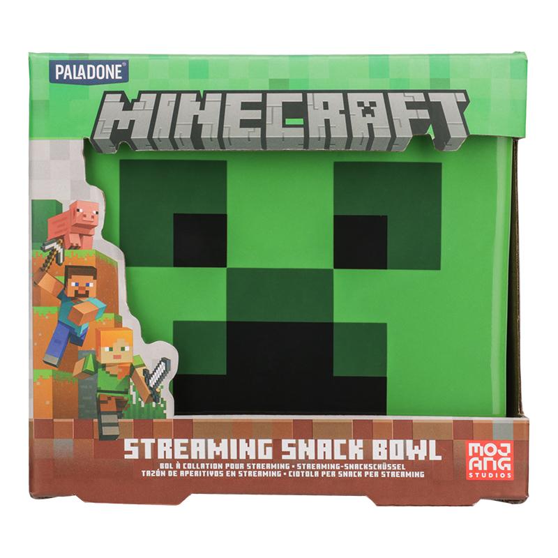 Minecraft Creeper Streaming Snack Bowl / Minecraft Creeper miska na przekąski z podpórką pod telefon
