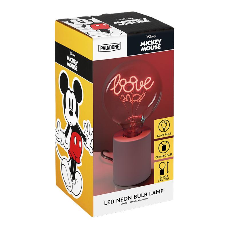 Disney Mickey Mouse LED Neon Bulb Lamp (high: 24,3 cm) / Disney Myszka Miki lampka - żarówka neonowa (wysokość: 24,3 cm)