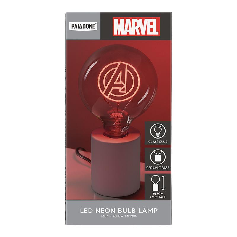 Marvel Avengers LED Neon Bulb Lamp (high: 24,3 cm) / Marvel Avengers lampka - żarówka neonowa (wysokość: 24,3 cm)