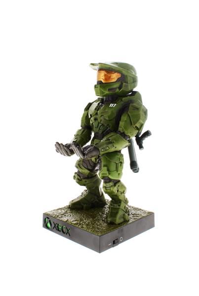 Halo Master Chief Exclusive Variant phone & controller holder (20 cm) with light up square base / stojak Halo Master Chief Exclusive Variant (20 cm) ze świecącą podstawą