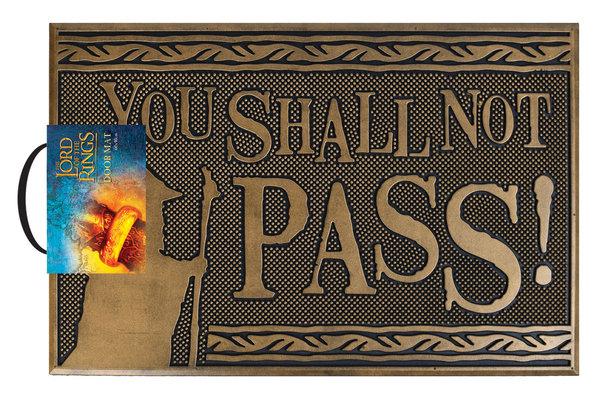 THE LORD OF THE RINGS (YOU SHALL NOT PASS) RUBBER MAT / wycieraczka gumowa pod drzwi Władca Pierścieni (YOU SHALL NOT PASS) (60x40 cm)