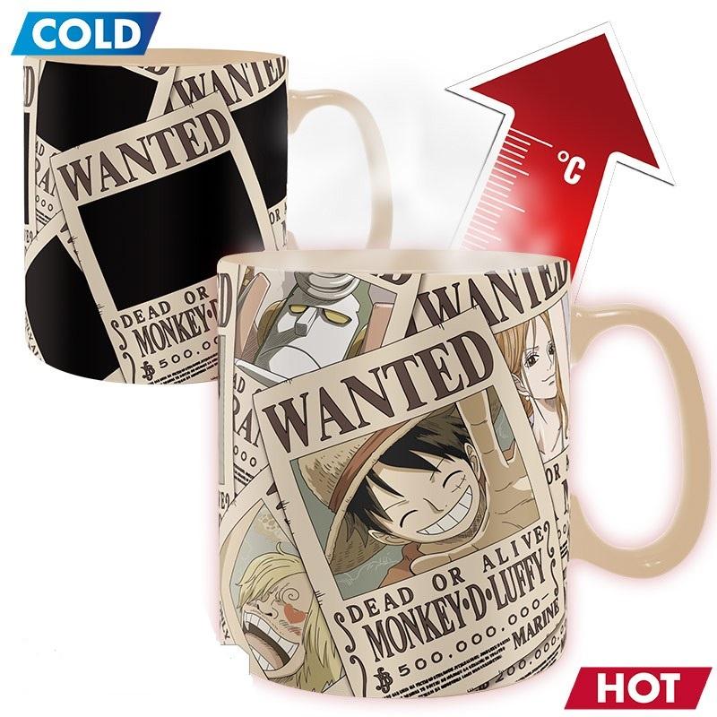 ONE PIECE - Mug Heat Change - 460 ml - Wanted - ABS