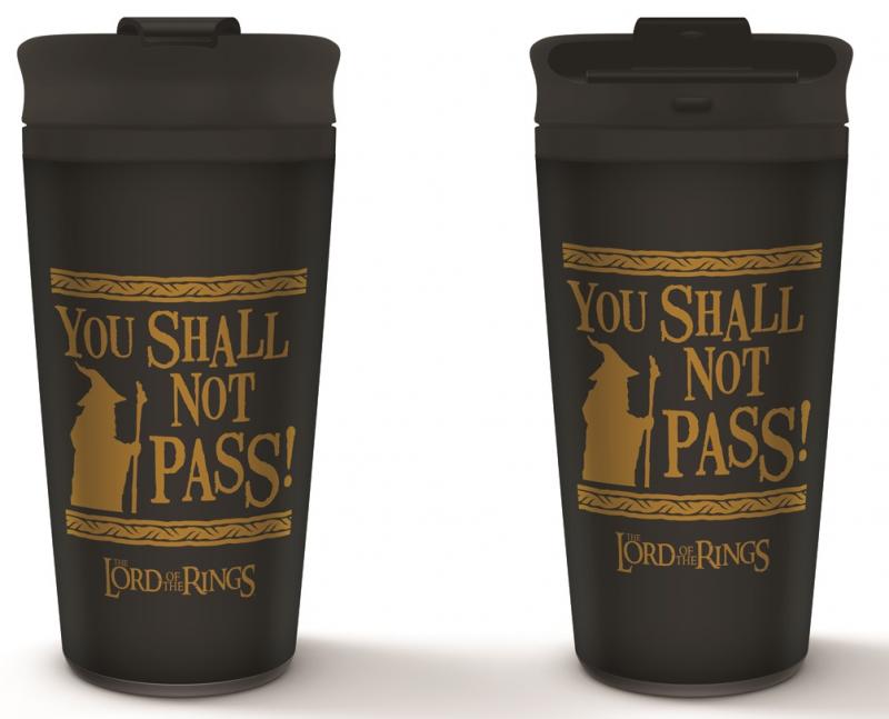 LORD OF THE RINGS (YOU SHALL NOT PASS) METAL TRAVEL MUG / kubek termiczny (metalowy) Władca Pierścieni - You shall not pass