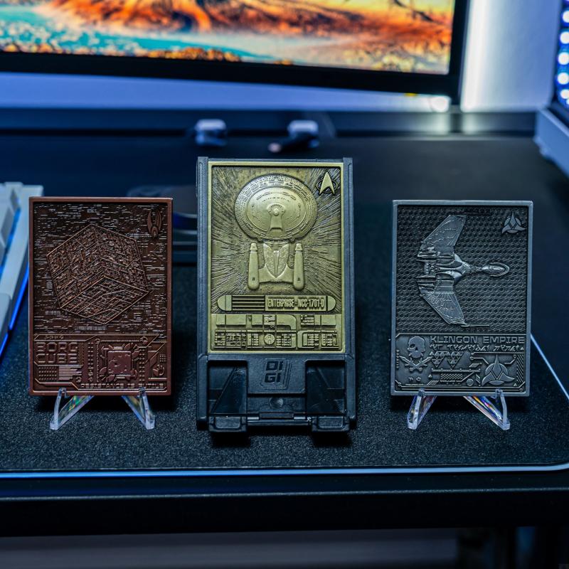 Star Trek - Digiplate Starter Pack: phone stand and metal plates set (3 pcs) / Star Trek zestaw: stojak na telefon plus 3 x płytki Digiplates