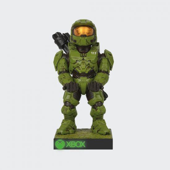 Halo Master Chief Exclusive Variant phone & controller holder (20 cm) with light up square base / stojak Halo Master Chief Exclusive Variant (20 cm) ze świecącą podstawą