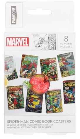 Marvel Spider-man Comic Book Coasters set (8 pcs) / Marvel Spider-man zestaw podkładek komiksowych (8 szt)