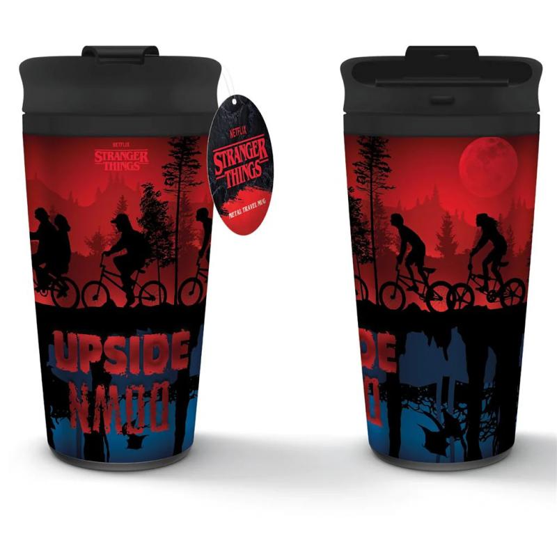 STRANGER THINGS 4 (Upside Down) METAL TRAVEL MUG / kubek termiczny (metalowy) Stranger Things