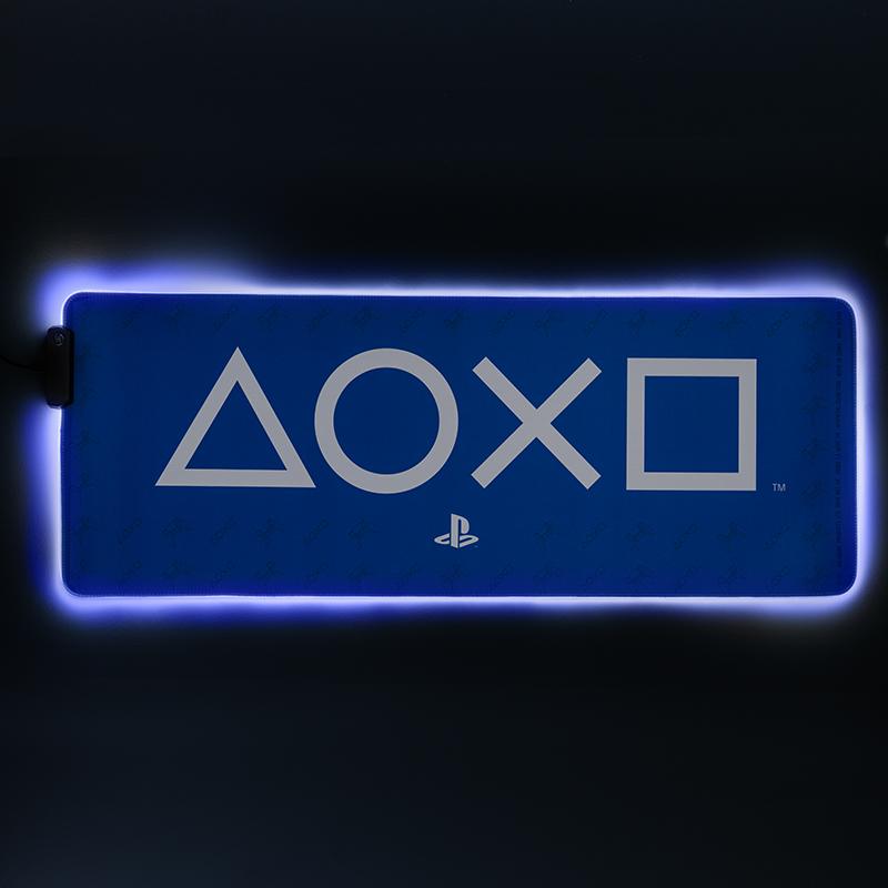 Playstation Light Up desk mat - mousepad (80 x 30 cm) / Playstation mata na biurko - podkładka pod myszkę (80 x 30 cm) z podświetleniem